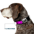Load image into Gallery viewer, Dog Bone Seatbelt Buckle Collar - PARTY TIME! Black/Fuchsia