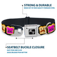 Load image into Gallery viewer, Dog Bone Seatbelt Buckle Collar - Peanut Butter w/Mustache & Jelly