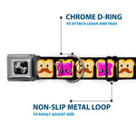 Dog Bone Seatbelt Buckle Collar - Peanut Butter w/Mustache & Jelly