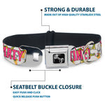 Buckle-Down Seatbelt Buckle Dog Collar - PARTY TIME! w/Drinks