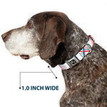 Dog Bone Seatbelt Buckle Collar - Plaid X White/Red/Turquoise/Gray