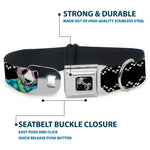 Dog Bone Seatbelt Buckle Collar - Panda Bling