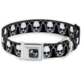 Load image into Gallery viewer, Dog Bone Seatbelt Buckle Collar - Panda Skulls