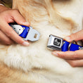 Load image into Gallery viewer, Dog Bone Seatbelt Buckle Collar - Polar Bear w/Mustache Royal