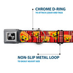 Dog Bone Seatbelt Buckle Collar - Pizza Man Plaid Red