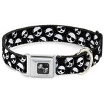 Dog Bone Seatbelt Buckle Collar - Multi Panda w/Sunglasses Black/White