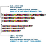 Dog Bone Seatbelt Buckle Collar - Pets & Snacks Rainbow Collage
