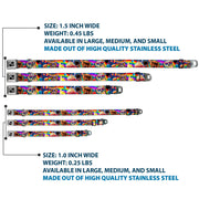 Dog Bone Seatbelt Buckle Collar - Pets & Snacks Rainbow Collage