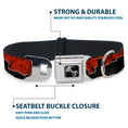 Load image into Gallery viewer, Dog Bone Seatbelt Buckle Collar - Portland Vivid Skyline Red Roses/Black
