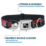 Dog Bone Seatbelt Buckle Collar - Portland Vivid Skyline Cosmic Roses