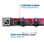 Dog Bone Seatbelt Buckle Collar - Portland Vivid Skyline Cosmic Roses