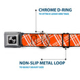 Load image into Gallery viewer, Dog Bone Seatbelt Buckle Collar - Plaid X4 Oranges/White