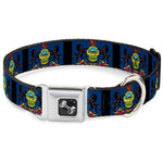 Dog Bone Seatbelt Buckle Collar - Pennsylvania Flags/Black