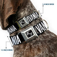 Load image into Gallery viewer, Dog Bone Seatbelt Buckle Collar - Pennsylvania Flag Silhouette WELCOME TO PENNSYLVANIA