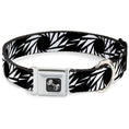 Load image into Gallery viewer, Dog Bone Seatbelt Buckle Collar - Pinwheel Black/White
