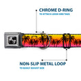Load image into Gallery viewer, Dog Bone Seatbelt Buckle Collar - Palm Trees Sunset Fade/Black