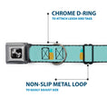Load image into Gallery viewer, Dog Bone Seatbelt Buckle Collar - Pineapple Repeat Aqua Blue