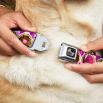 Dog Bone Seatbelt Buckle Collar - Sprinkle Donut Expressions Pink