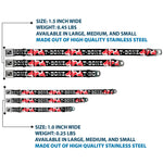 Dog Bone Seatbelt Buckle Collar - Steaks w/T-BONE Text