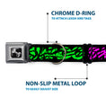 Load image into Gallery viewer, Dog Bone Seatbelt Buckle Collar - SWAGG Black/Zebra Multi Neon