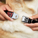 Dog Bone Seatbelt Buckle Collar - STEEZ Black/Checker Black/Red