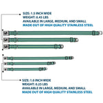 Dog Bone Seatbelt Buckle Collar - Stripes Pastel Green/Olive