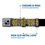 Dog Bone Seatbelt Buckle Collar - SWAG Black/Bling