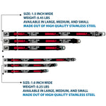 Dog Bone Seatbelt Buckle Collar - SERIOUSLY…YOU DON'T HAVE A CHANCE Black/Red/White