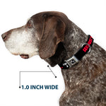 Dog Bone Seatbelt Buckle Collar - SERIOUSLY…YOU DON'T HAVE A CHANCE Black/Red/White