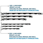 Dog Bone Seatbelt Buckle Collar - Seattle Solid Skyline Black/White