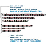 Dog Bone Seatbelt Buckle Collar - Sugar Skulls Black/White/Red