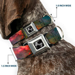 Dog Bone Seatbelt Buckle Collar - Supernova Space Collage