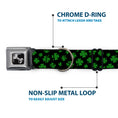 Load image into Gallery viewer, Dog Bone Seatbelt Buckle Collar - St. Pat's Clovers Scattered Black/Green