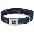 Load image into Gallery viewer, Dog Bone Seatbelt Buckle Collar - Space Dust Collage