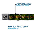 Load image into Gallery viewer, Dog Bone Seatbelt Buckle Collar - Star Camo Olive/Gold
