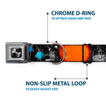 Dog Bone Seatbelt Buckle Collar - Solar System Sun/Planets/Stars