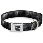 Dog Bone Seatbelt Buckle Collar - Smoke Black/Grays