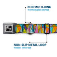 Load image into Gallery viewer, Dog Bone Seatbelt Buckle Collar - Stained Glass Mosaic Multi Color