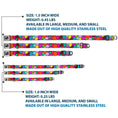 Load image into Gallery viewer, Dog Bone Seatbelt Buckle Collar - Stained Glass Mosaic2 Multi Color/Navy