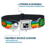 Dog Bone Seatbelt Buckle Collar - St. Pat's Rainbow/Coins