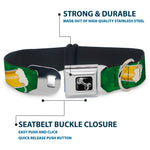 Dog Bone Seatbelt Buckle Collar - St. Pat's Clovers/Beer Mugs Greens
