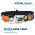 Load image into Gallery viewer, Dog Bone Seatbelt Buckle Collar - Sushi Vivid