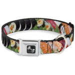 Dog Bone Seatbelt Buckle Collar - Sushi Vivid