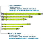 Dog Bone Black/Silver Seatbelt Buckle Collar - Tennis Balls Stacked