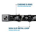 Load image into Gallery viewer, Dog Bone Seatbelt Buckle Collar - Colorado Skier/Snowboarder Black/White/Grays
