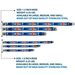 Dog Bone Seatbelt Buckle Collar - Colorado Skier2 Blue/White/Red/Yellow