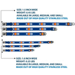 Dog Bone Seatbelt Buckle Collar - Colorado Logo/Skis Blue/White/Red/Yellow