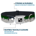 Dog Bone Seatbelt Buckle Collar - Colorado Mountains Green/Grays