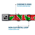 Load image into Gallery viewer, Dog Bone Seatbelt Buckle Collar - Christmas Trees/Stars Red/White/Green