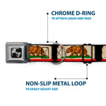 Dog Bone Seatbelt Buckle Collar - California Flag Distressed Painting Blocks